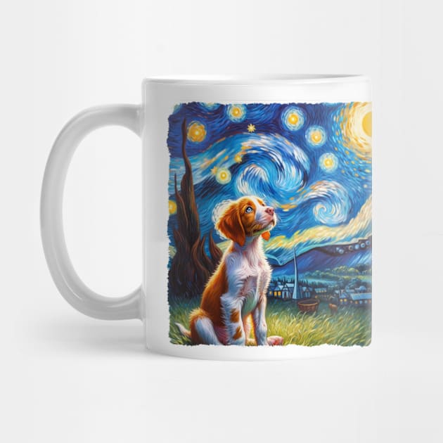 Starry Brittany Portrait - Dog Portrait by starry_night